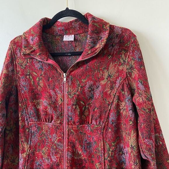 C.M.C (Colour Me Cotton) Boho Double Pocket Tapestry Swing High Low Jacket - Picture 10 of 15